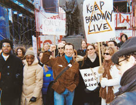 George Costacos at the Broadway Strike