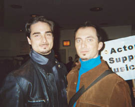 George Costacos at the Broadway Strike with "Chicago"/Backstreet Boys' Kevin Anderson