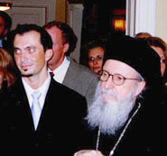 George Costacos with Archbishop Dimitrios of North America