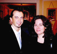 George Costacos with "Antigone" director Nikaiti Kontouri