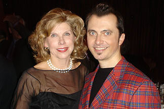 Christine Baranski with George Costacos at the Algonquin's "An Evening with Noel Coward"
