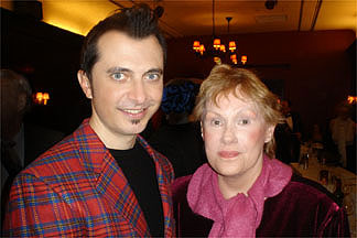 George Costacos with Tammy Grimes at the Algonquin's "An Evening with Noel Coward"