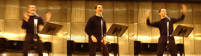George Costacos: Final rehearsal with Steve Ross before the performance at the Bruno Walter Auditorium