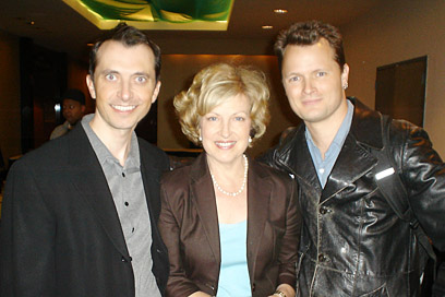 George Costacos with National Board Member Anne Gartlan and AFTRA President Holter Graham