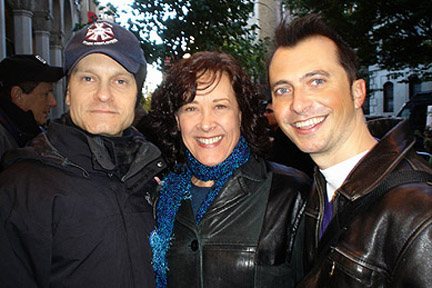 David Hyde Pearce, Karen Ziemba, George Costacos at "Curtains" during the Broadway Strike